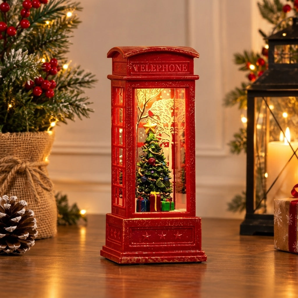 Mini Christmas Tree Phone Booth Light