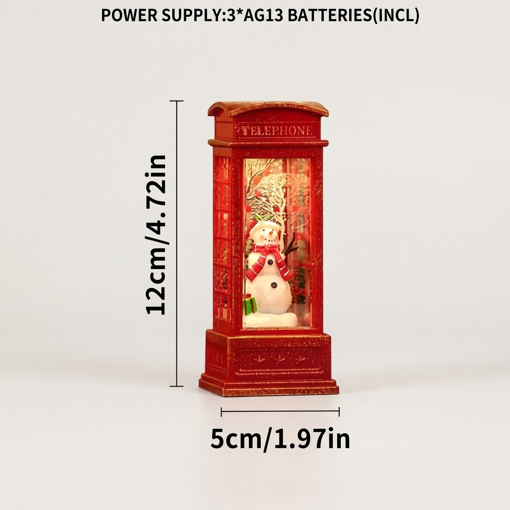 Xmas Snowman Telephone Booth Light